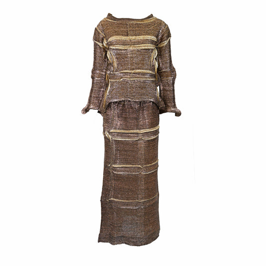 Yoshiki Hishinuma Runway Metallic Lurex Skirt Set