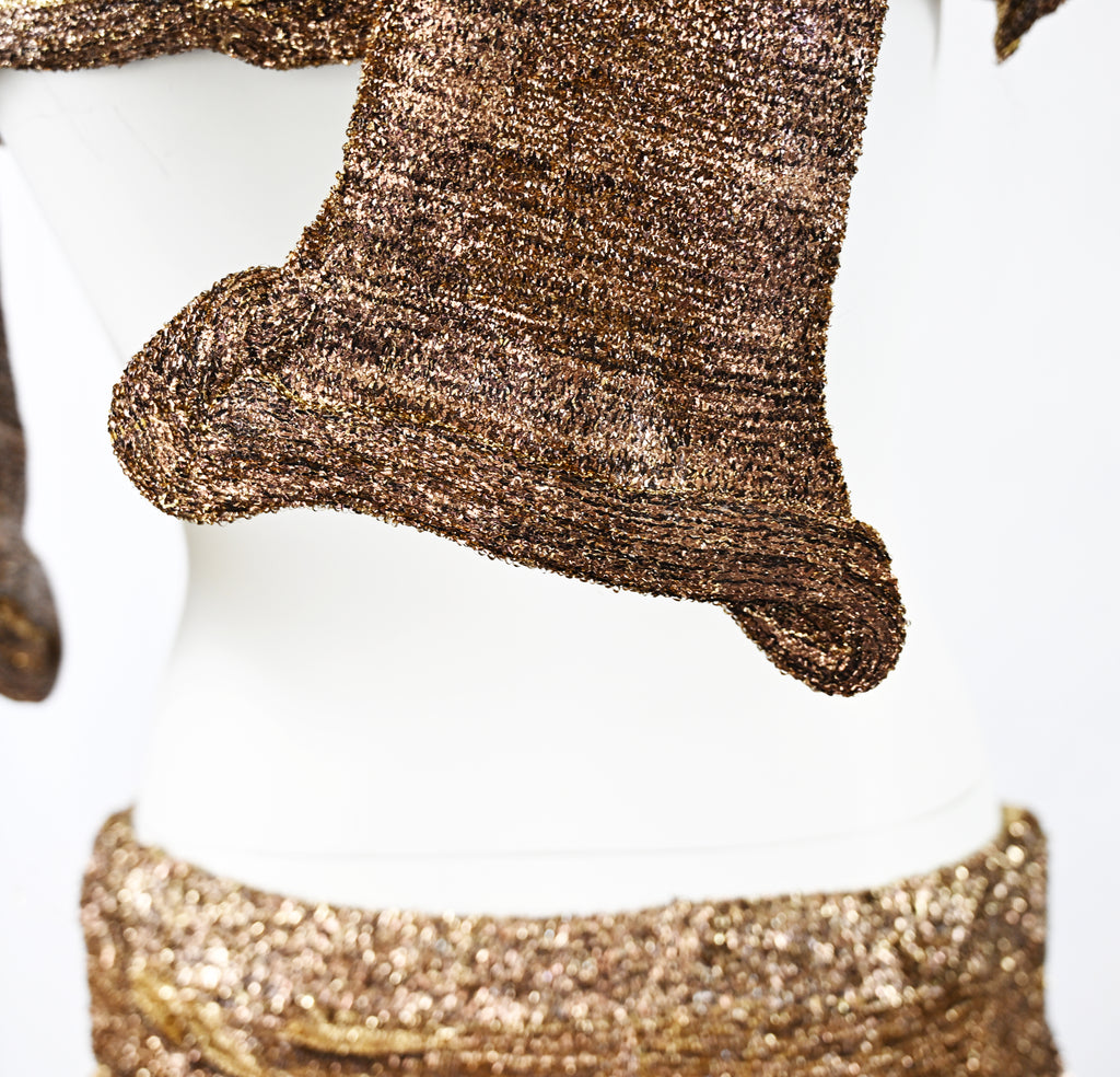 Yoshiki Hishinuma Runway Metallic Lurex Skirt Set