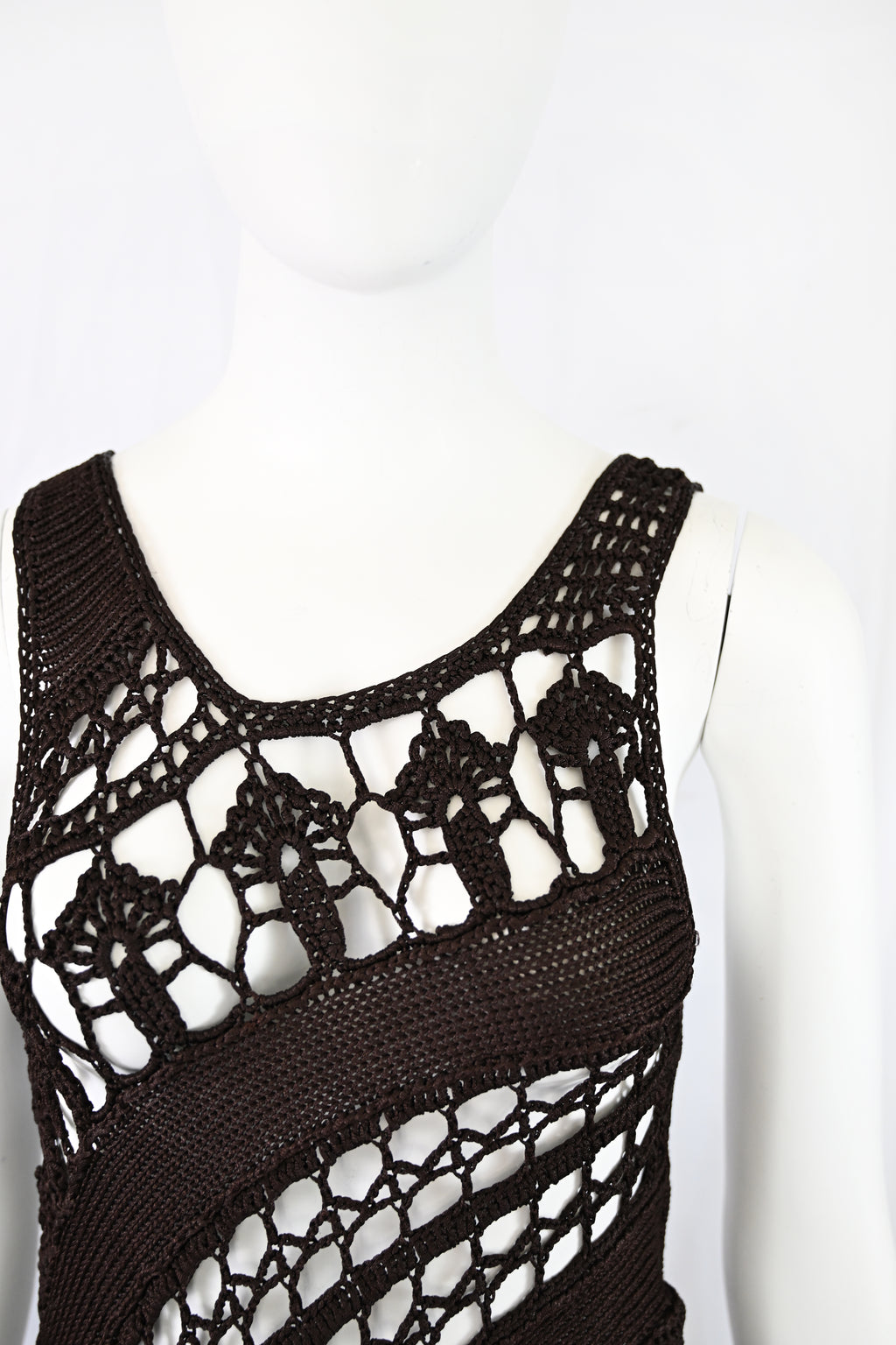 Yohji Yamamoto SS 1990 Runway Crochet Dress