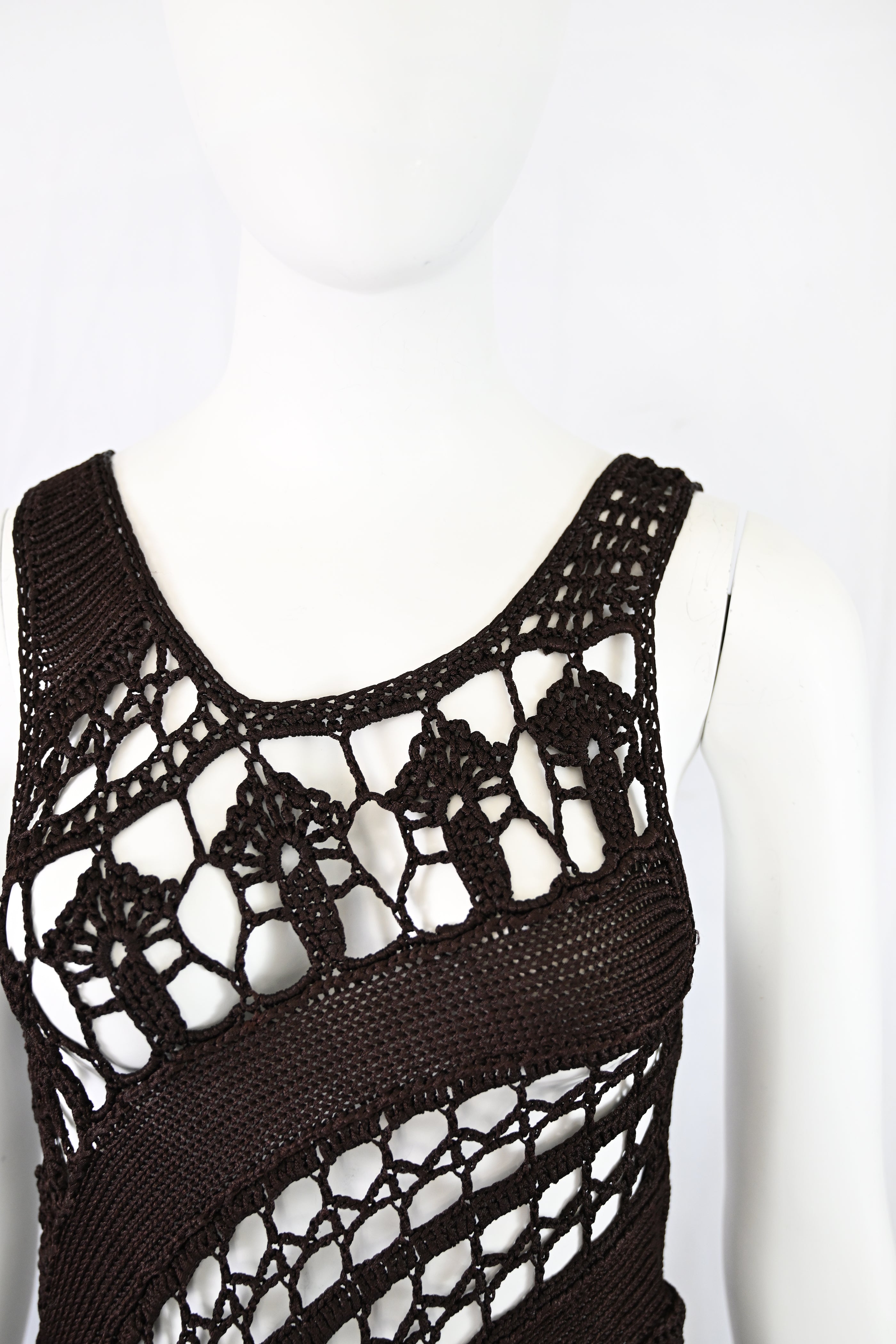 Yohji Yamamoto SS 1990 Runway Crochet Dress