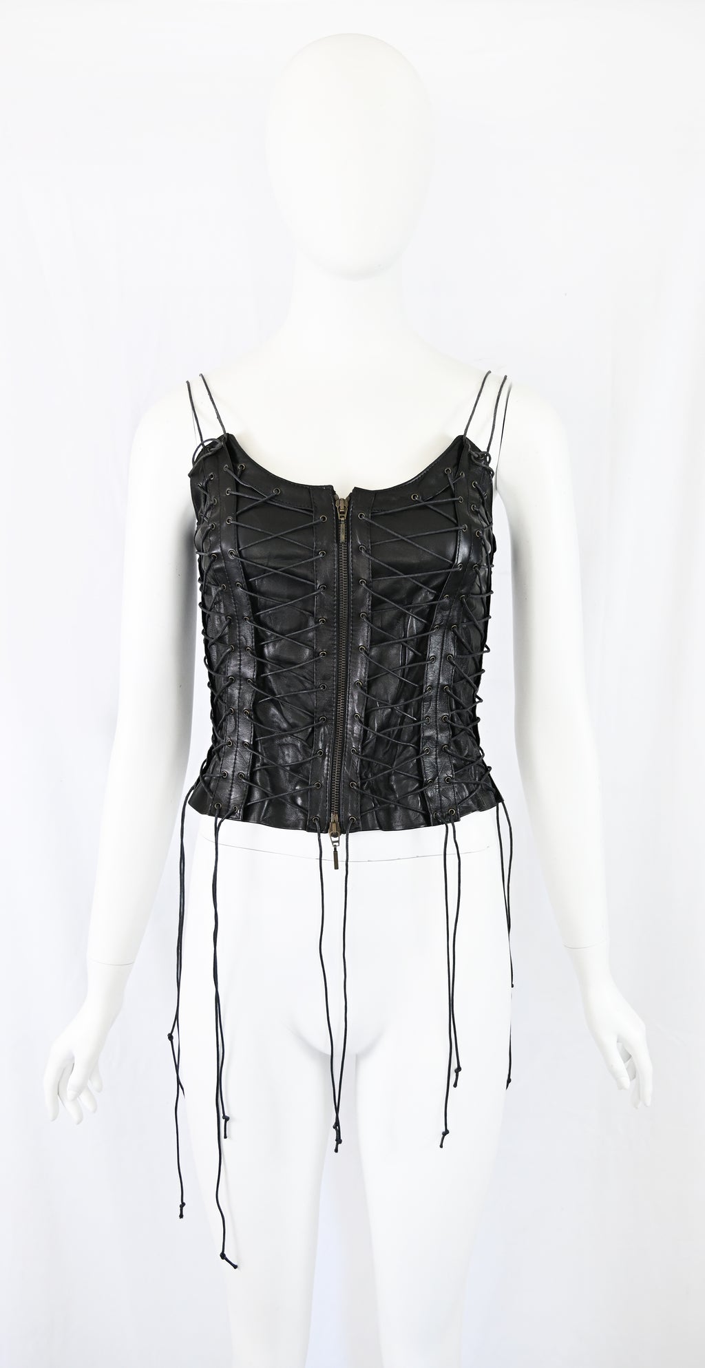 Plein Sud 2002 Leather Lace-Up Corset