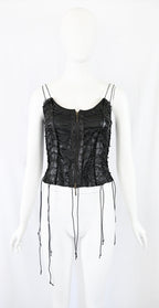 Plein Sud 2002 Leather Lace-Up Corset