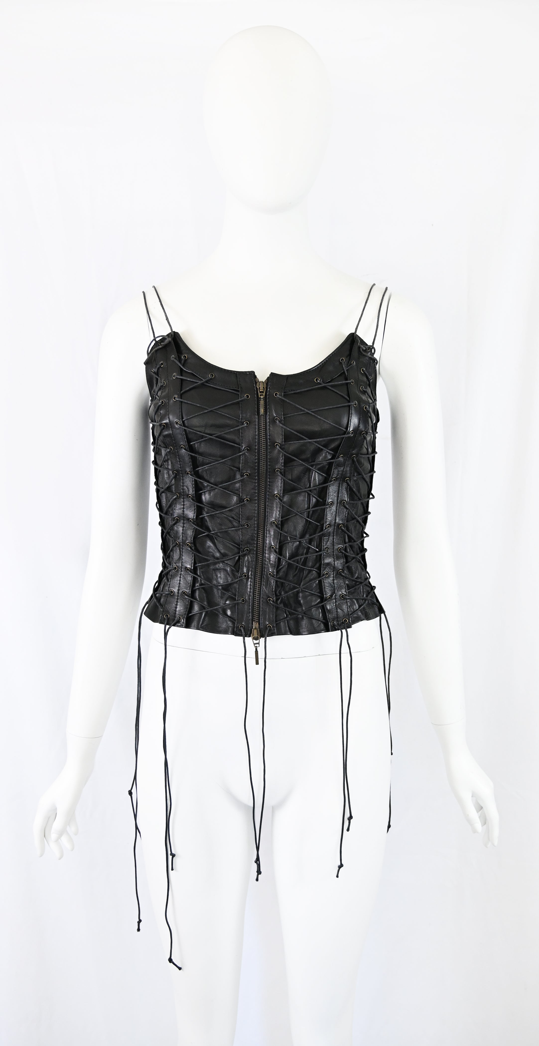 Plein Sud 2002 Leather Lace-Up Corset