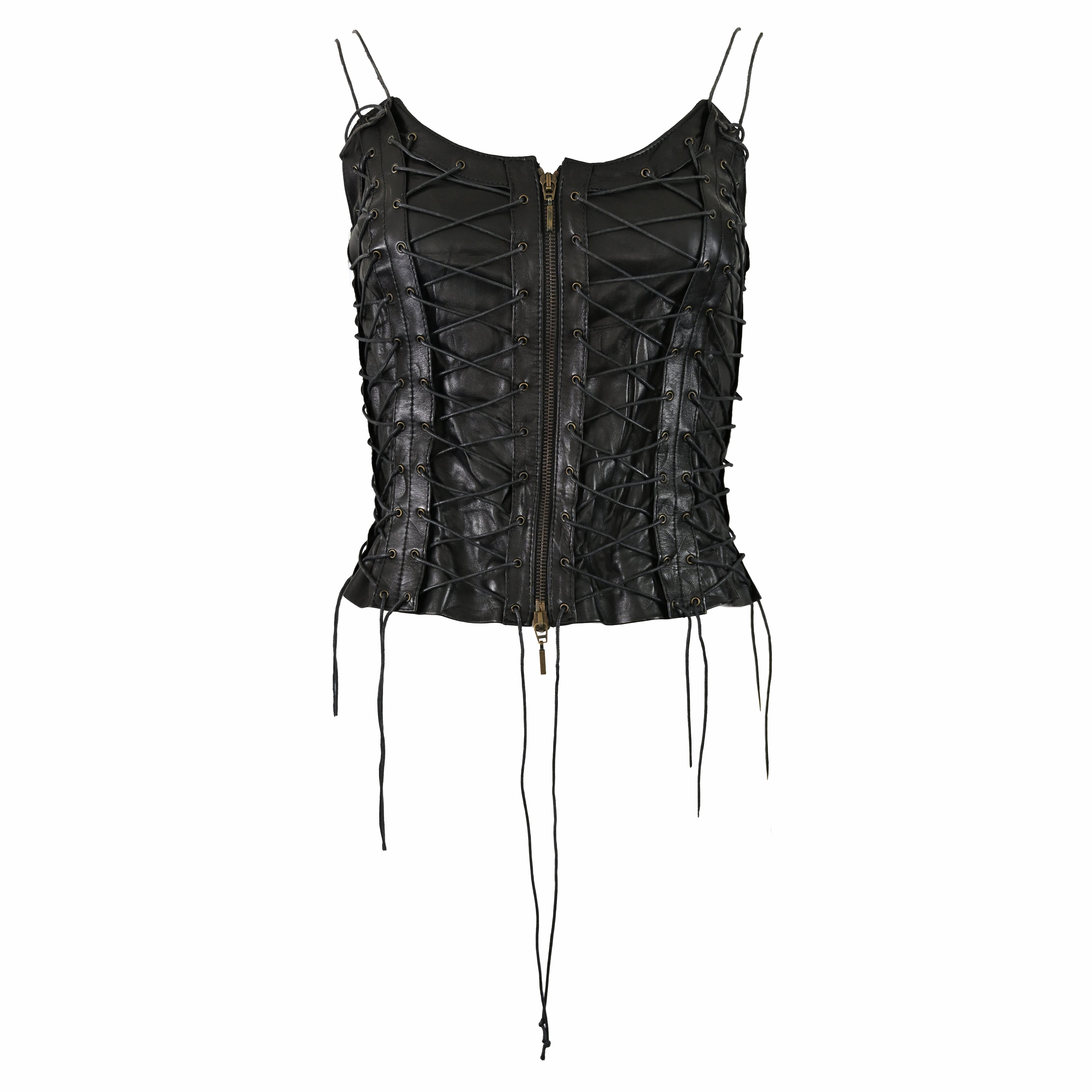 Plein Sud 2002 Leather Lace-Up Corset
