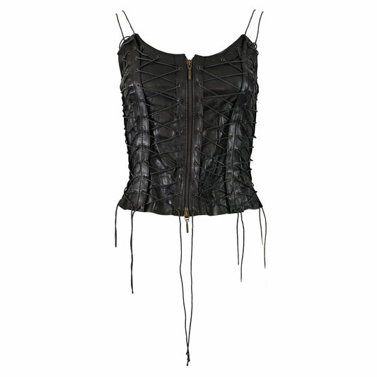 Plein Sud 2002 Leather Lace-Up Corset