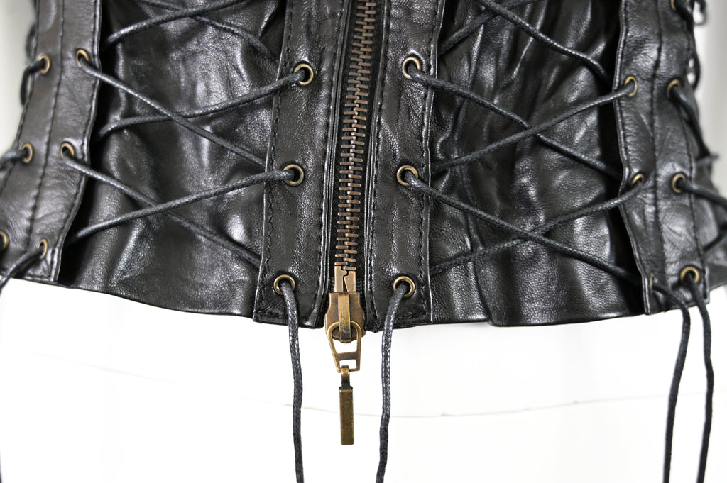 Plein Sud 2002 Leather Lace-Up Corset