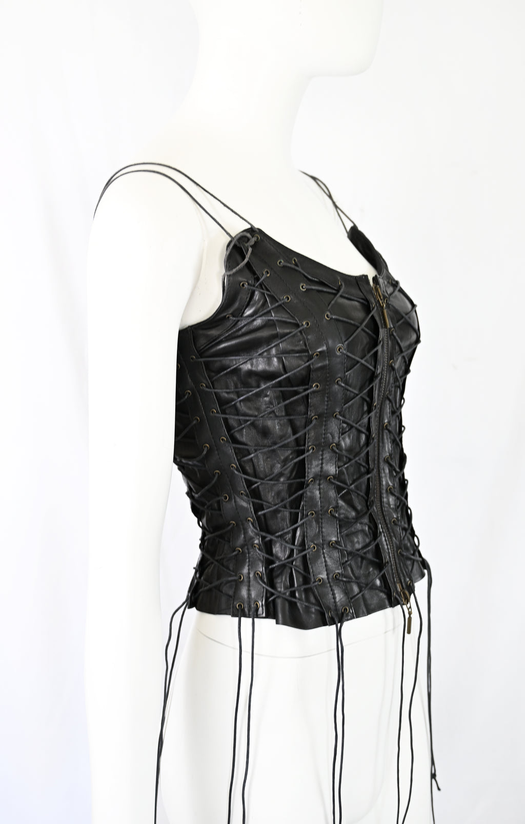 Plein Sud 2002 Leather Lace-Up Corset