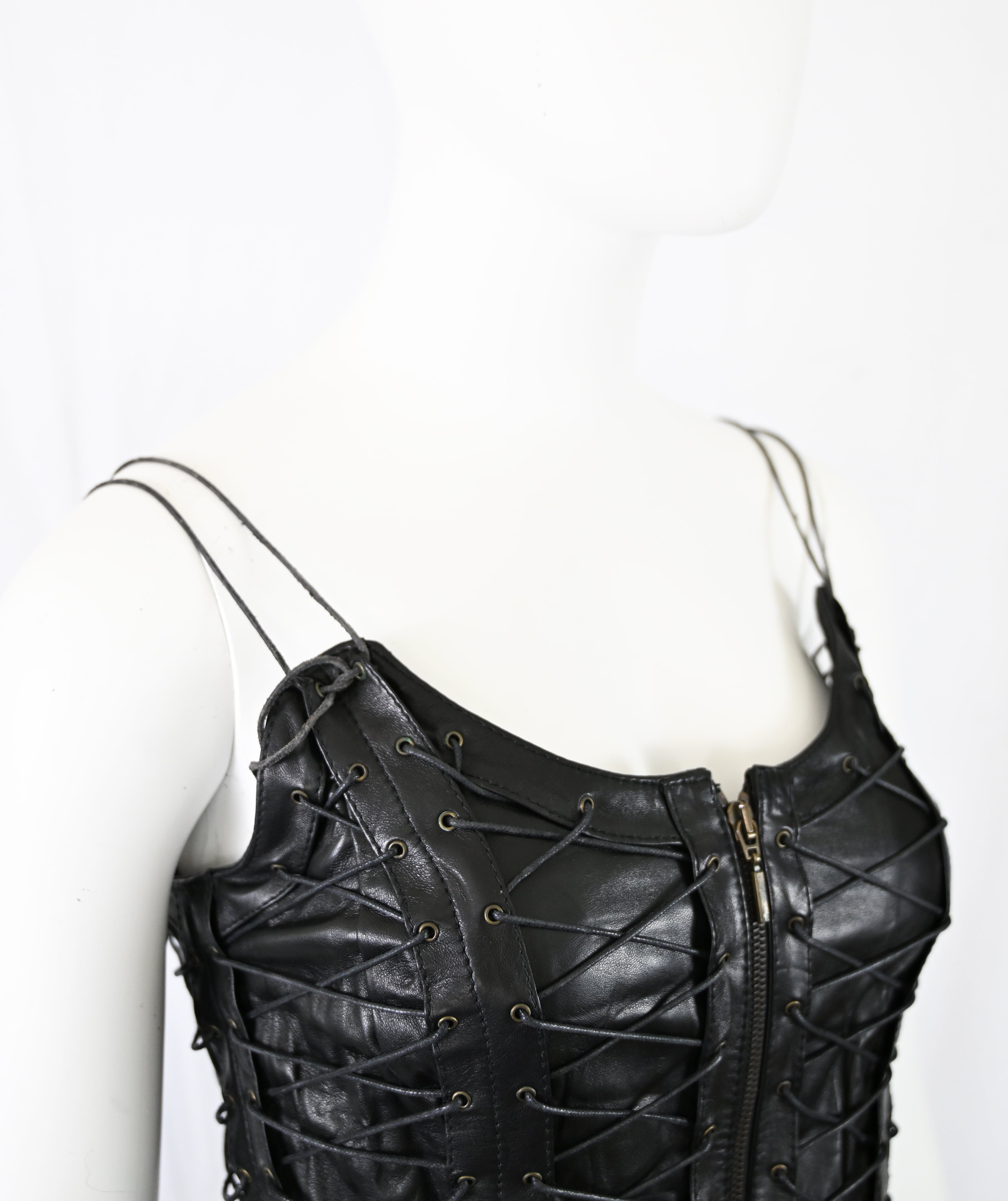 Plein Sud 2002 Leather Lace-Up Corset