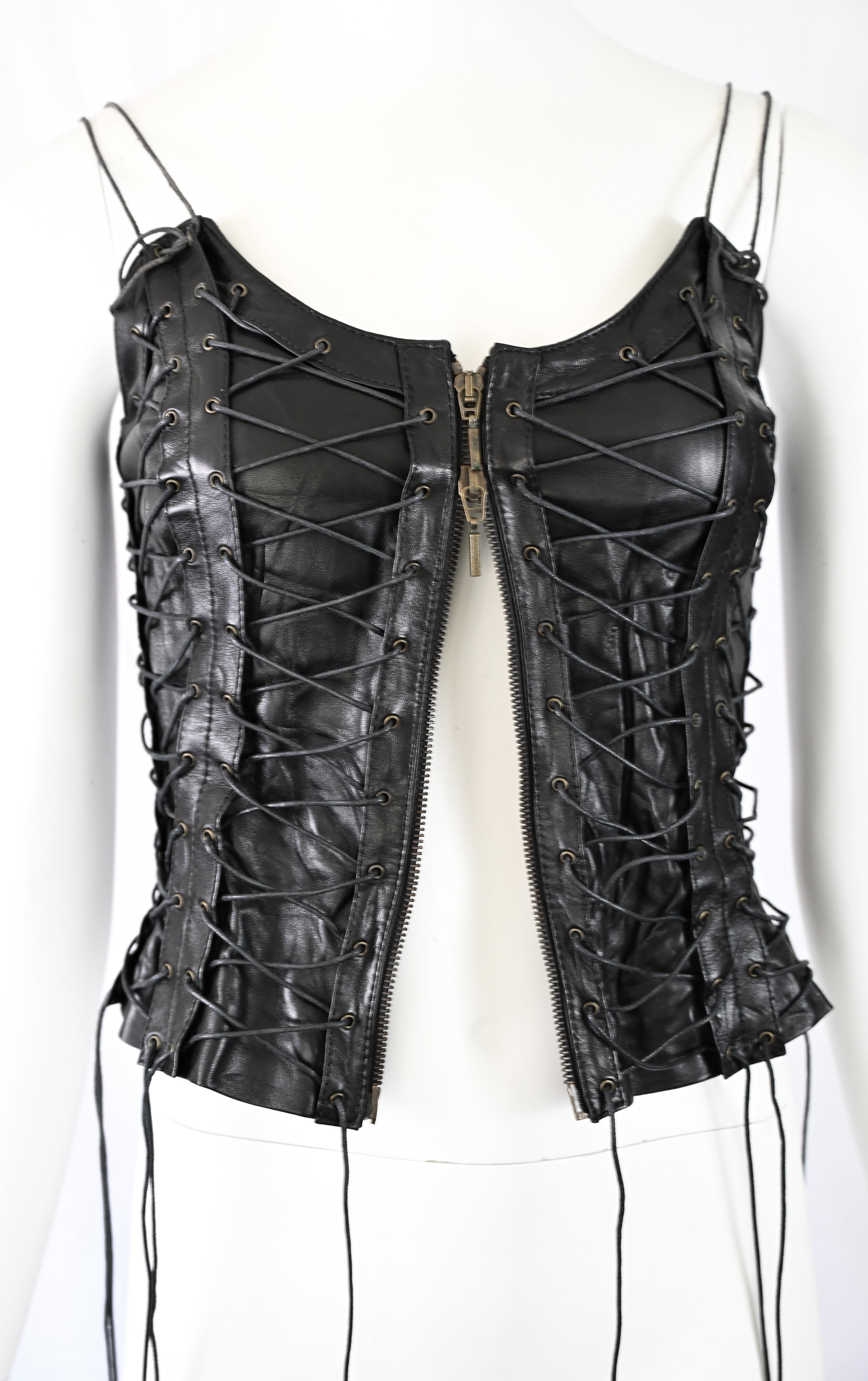 Plein Sud 2002 Leather Lace-Up Corset