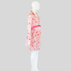 Valentino SS 2004 Floral Chiffon Silk Skirt Set