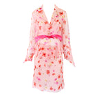 Valentino SS 2004 Floral Chiffon Silk Skirt Set