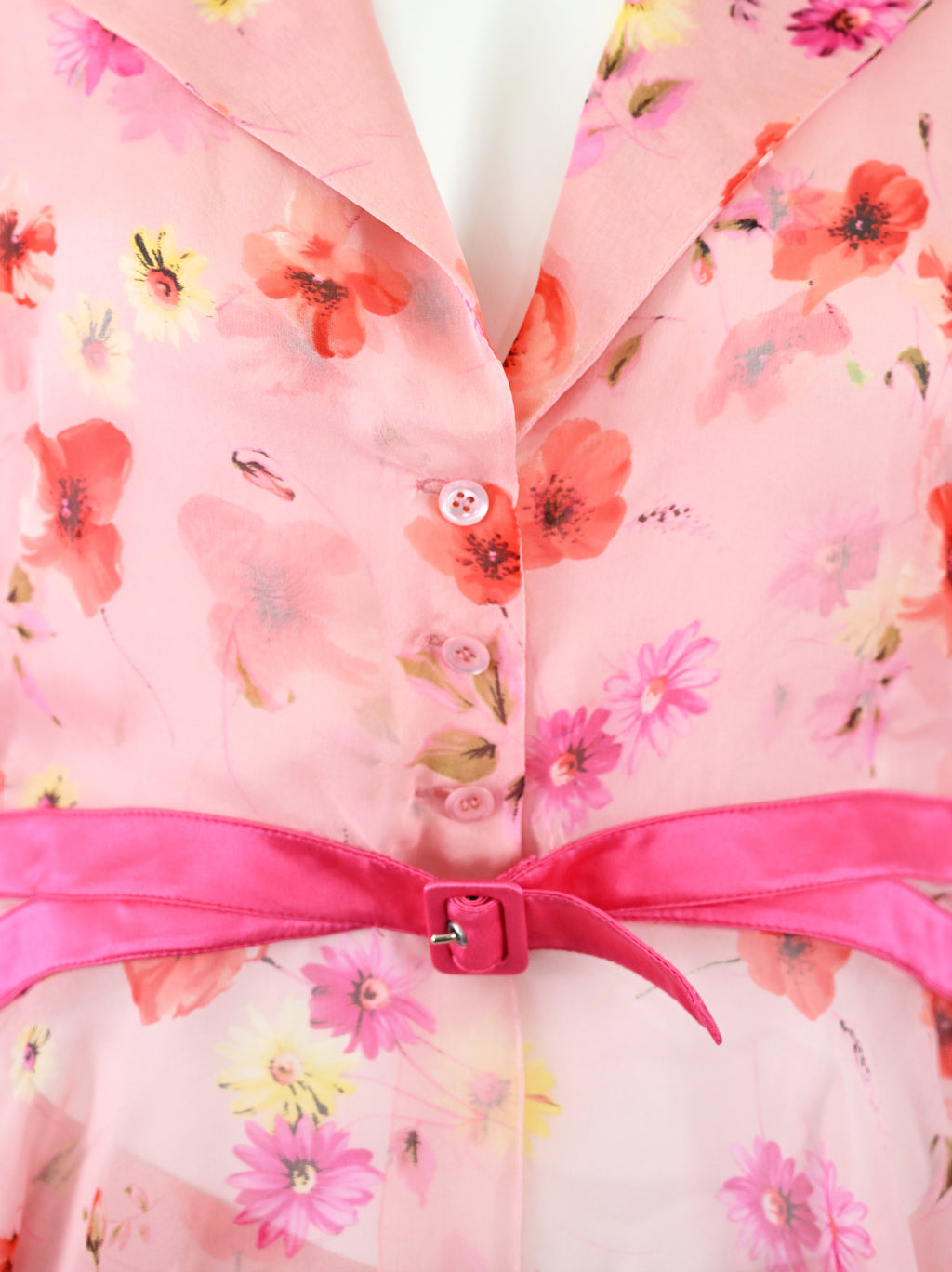 Valentino SS 2004 Floral Chiffon Silk Skirt Set