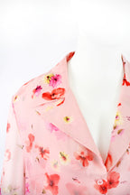 Valentino SS 2004 Floral Chiffon Silk Skirt Set