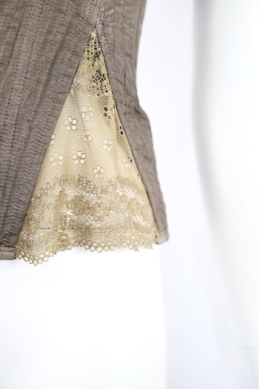 Gary Graham 2006 Silk Bustier with Lace