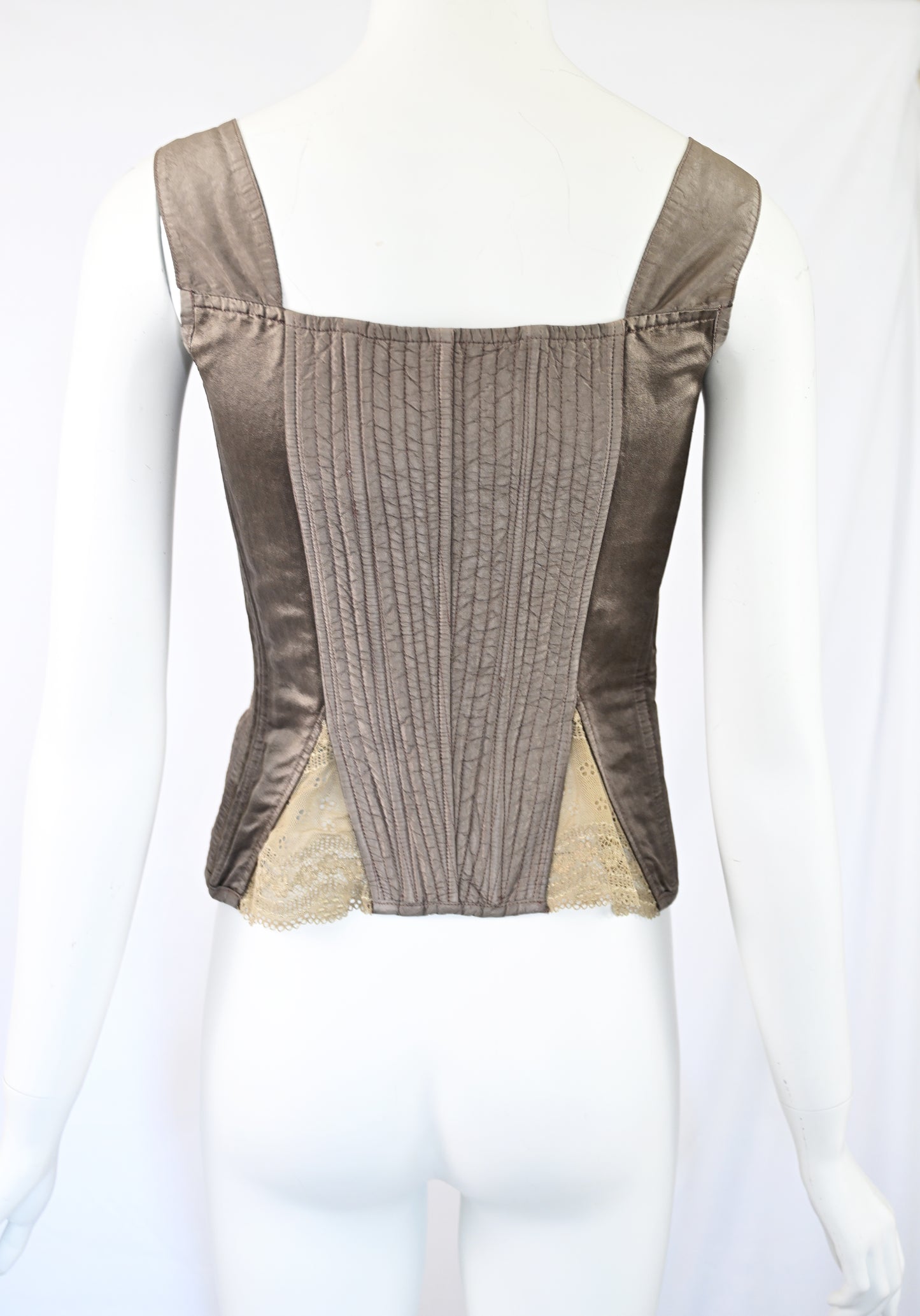 Gary Graham 2006 Silk Bustier with Lace