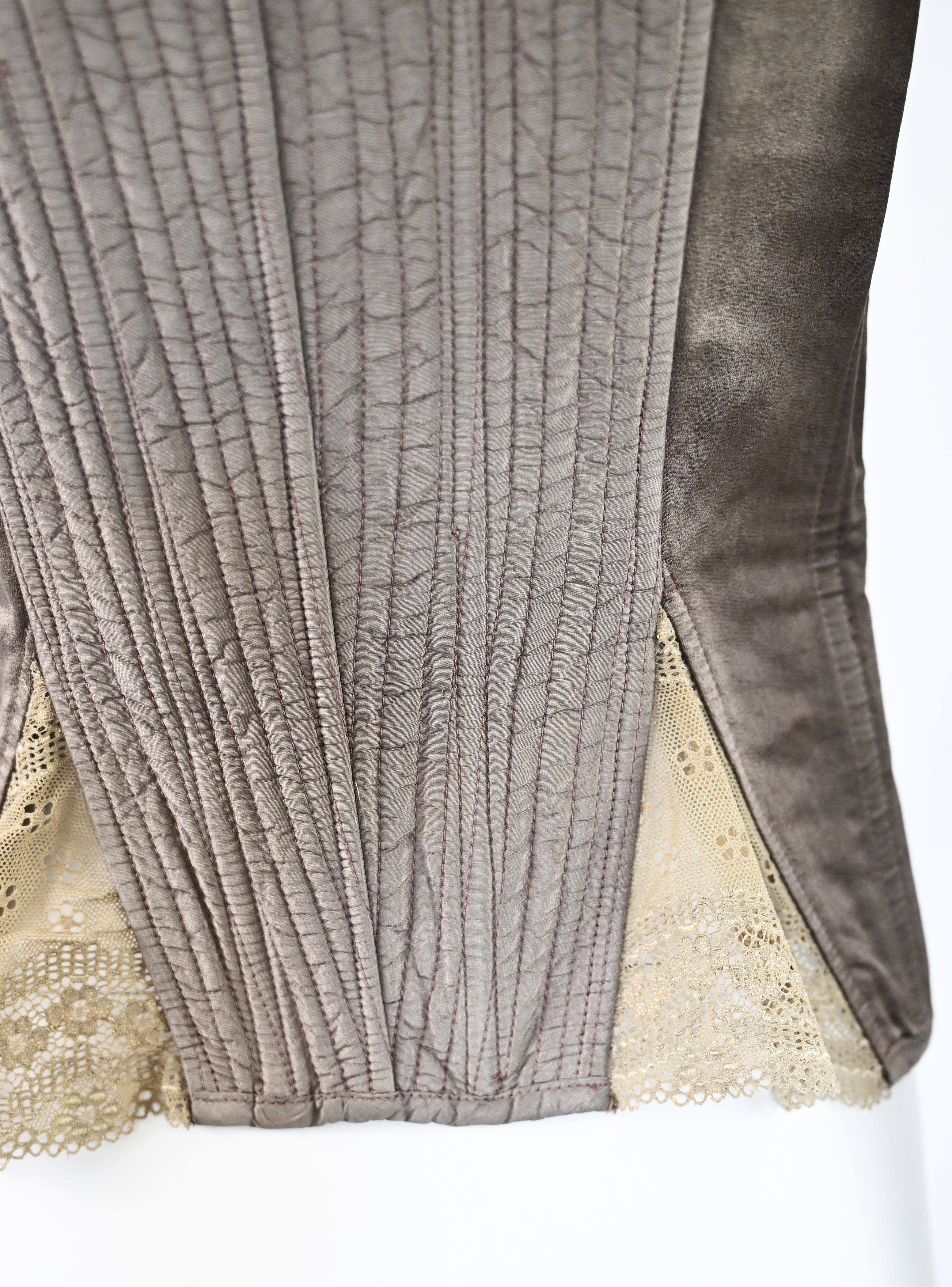 Gary Graham 2006 Silk Bustier with Lace