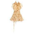 Olivier Theyskens Sheer Floral Skirt Set