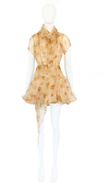 Olivier Theyskens Sheer Floral Skirt Set