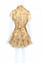 Olivier Theyskens Sheer Floral Skirt Set