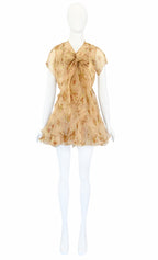 Olivier Theyskens Sheer Floral Skirt Set