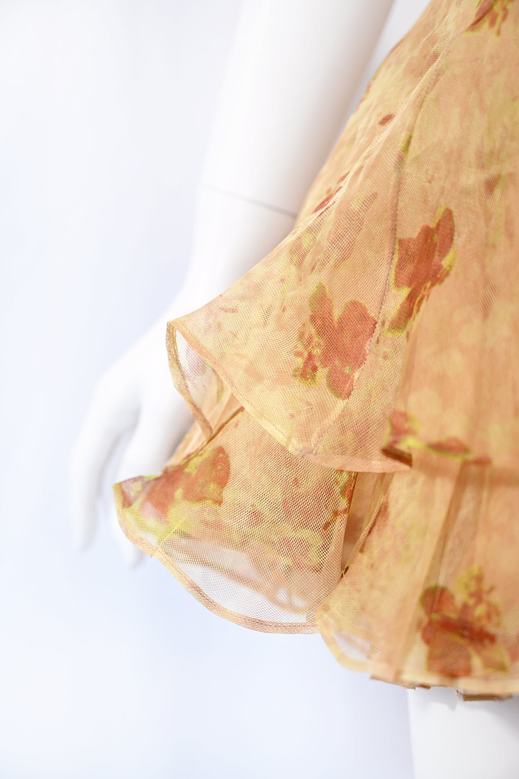 Olivier Theyskens Sheer Floral Skirt Set