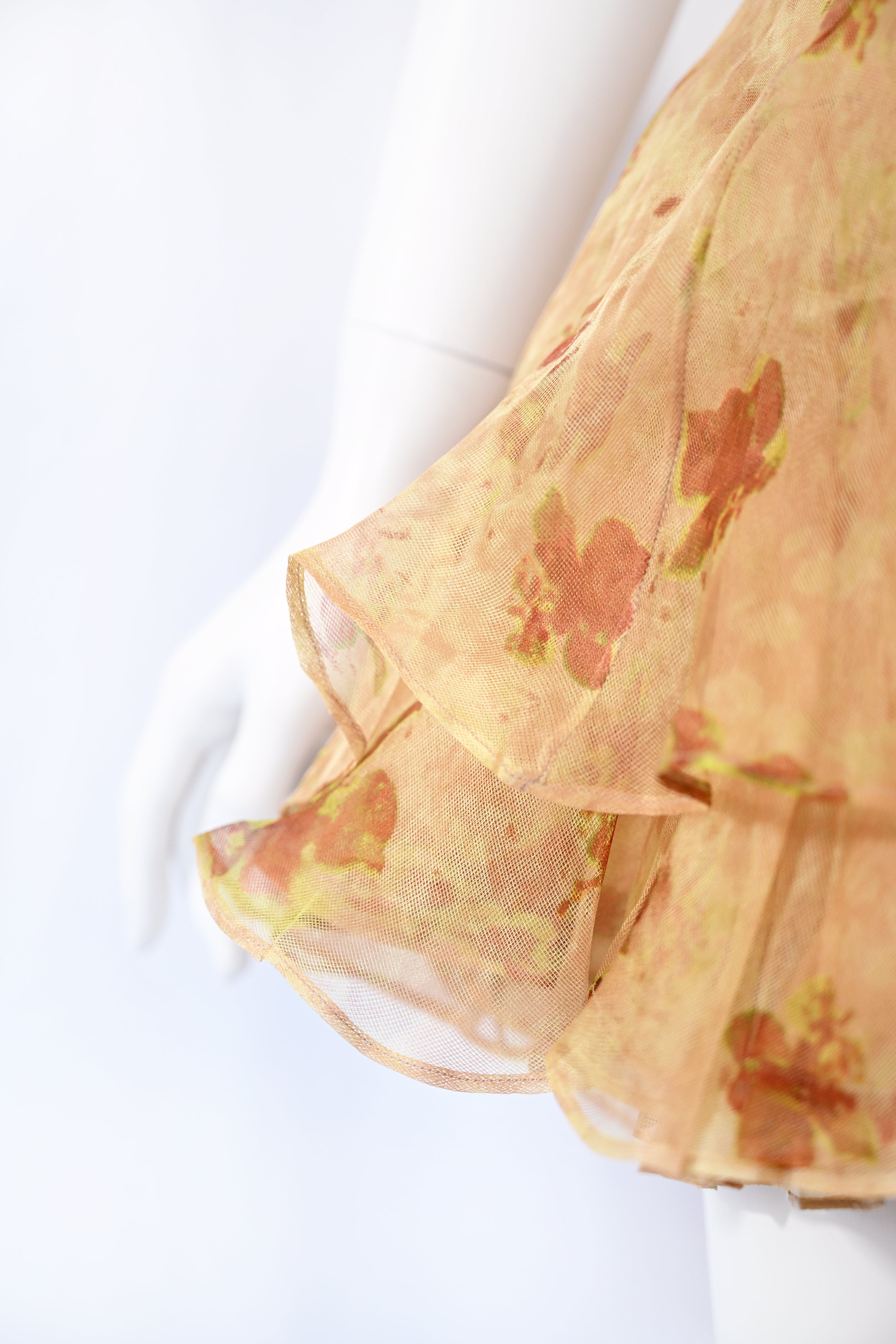 Olivier Theyskens Sheer Floral Skirt Set