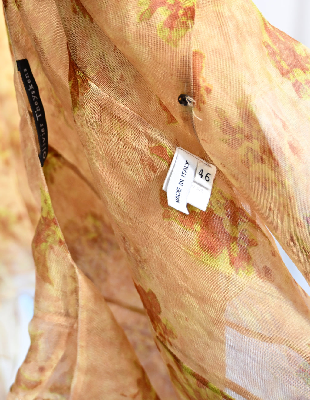 Olivier Theyskens Sheer Floral Skirt Set