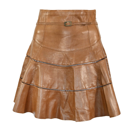 Jitrois Leather Detached Panel Mini Skirt