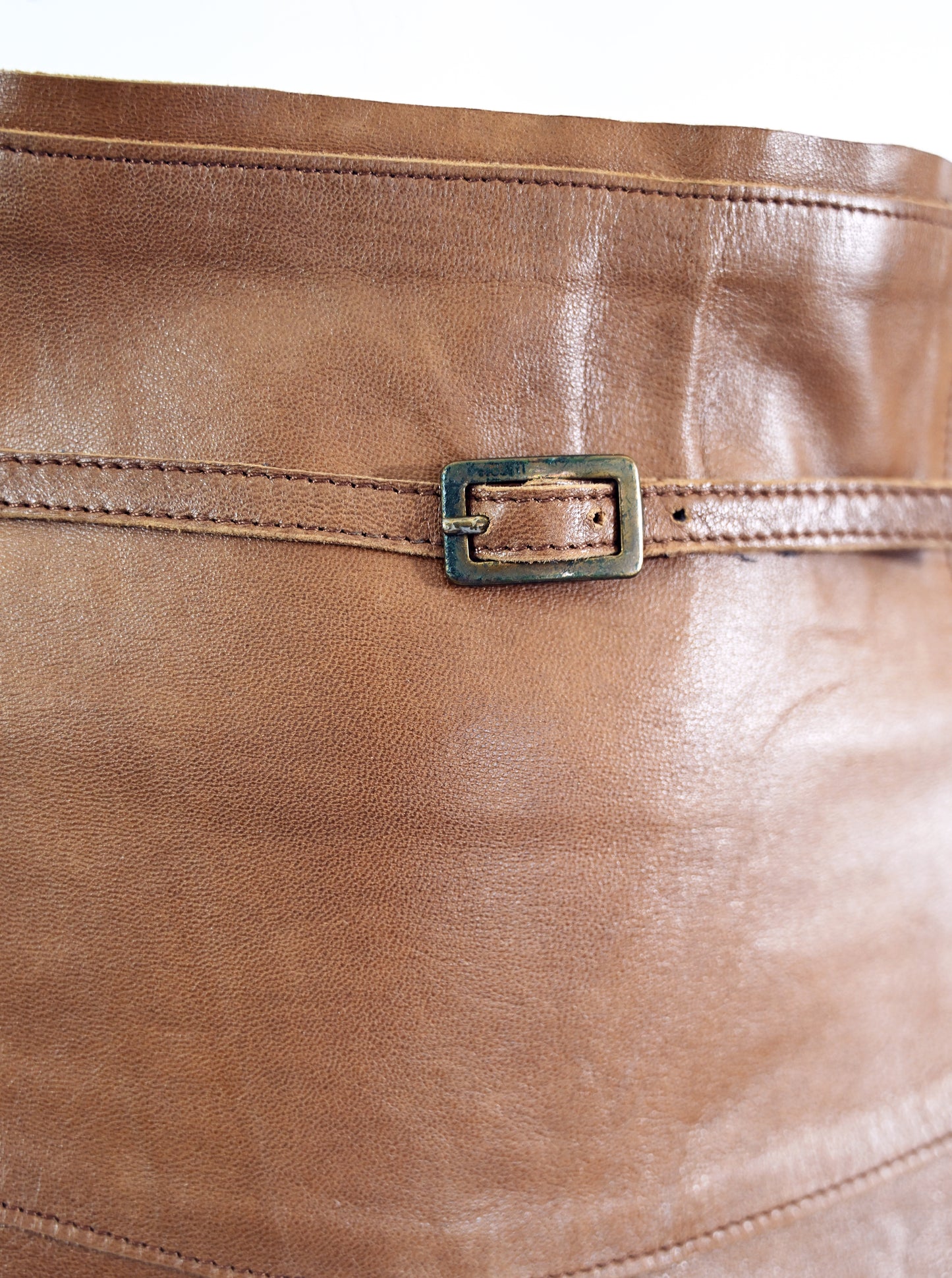 Jitrois Leather Detached Panel Mini Skirt