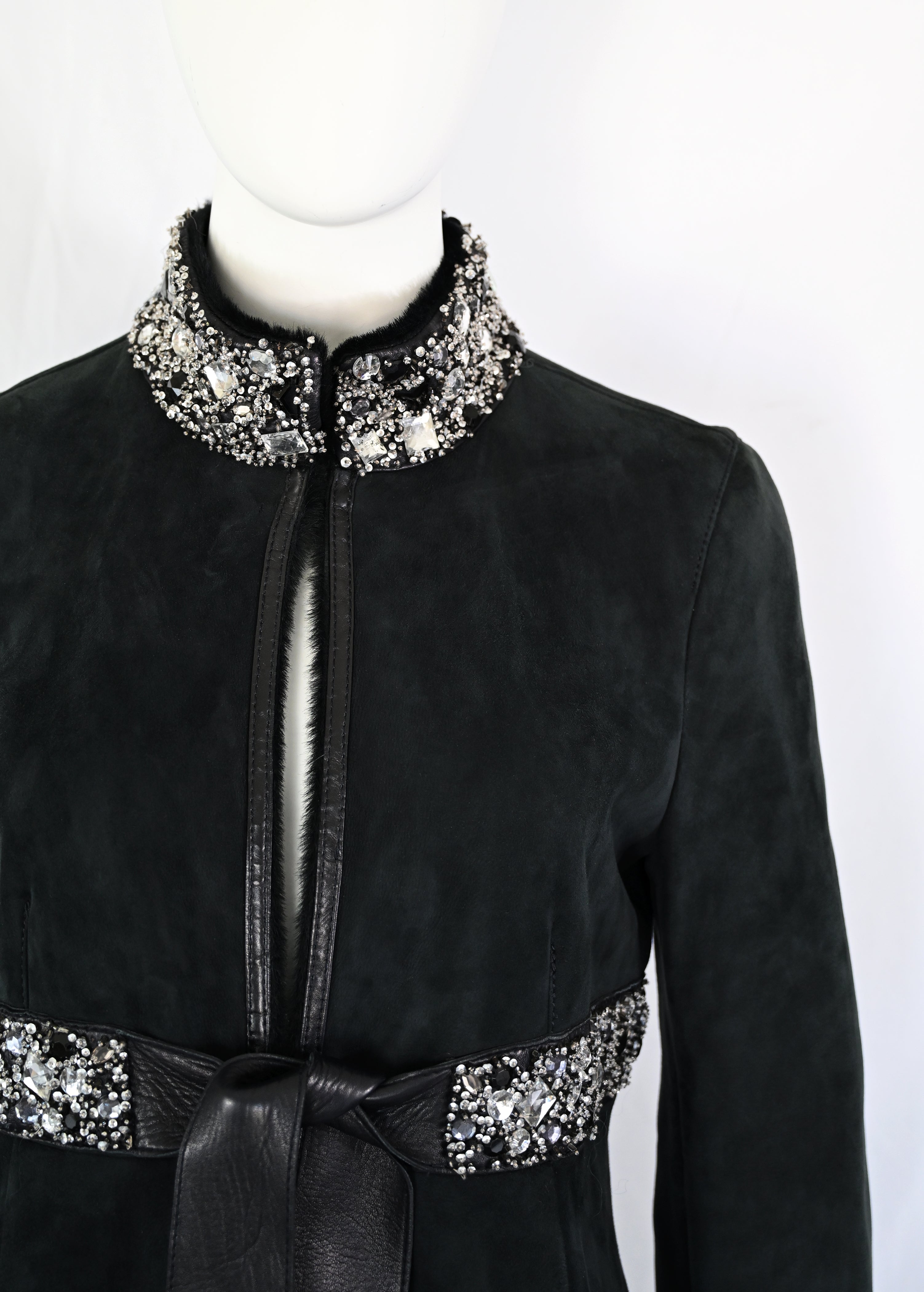 Valentino FW 2007 Gem Embellished Lambskin Coat