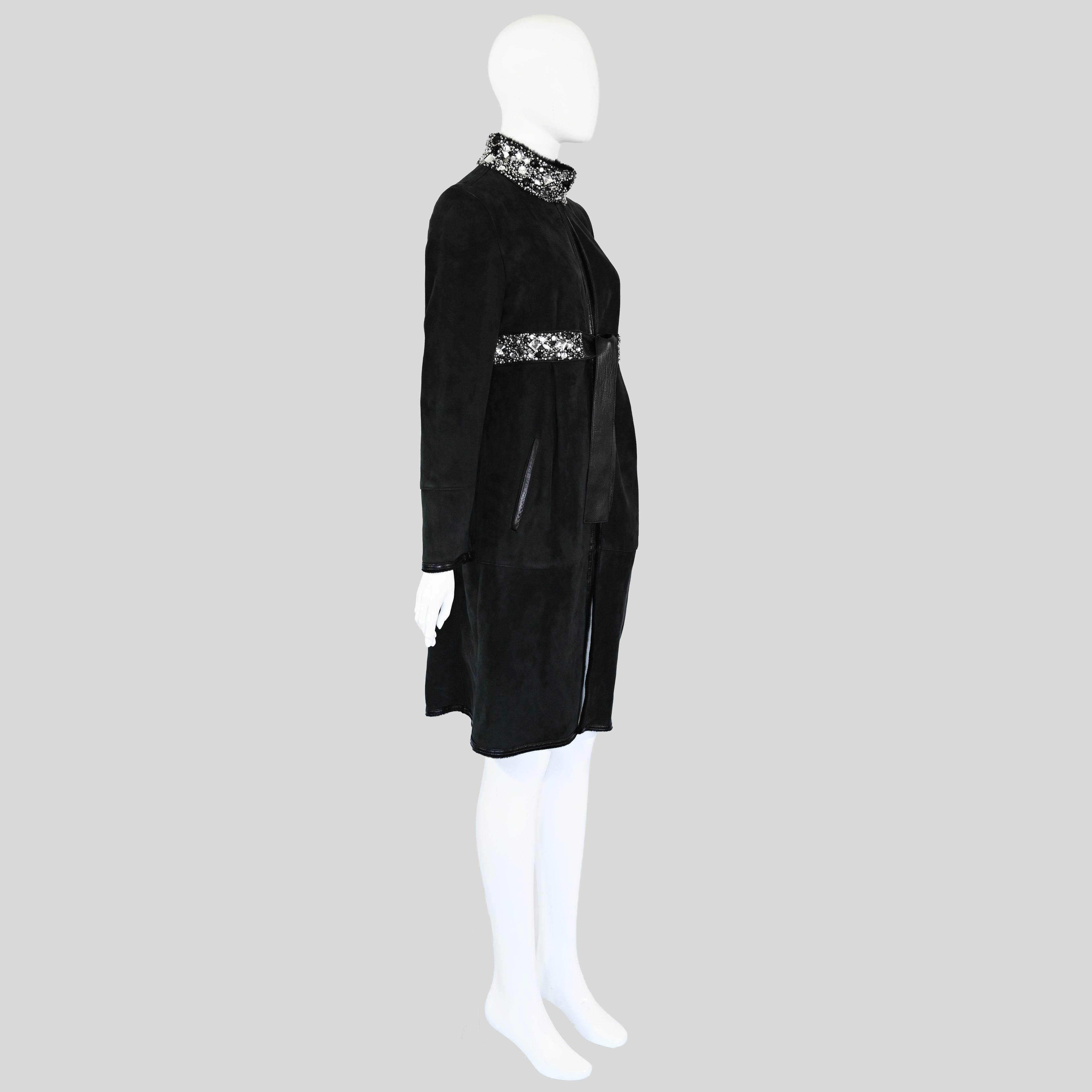 Valentino FW 2007 Gem Embellished Lambskin Coat