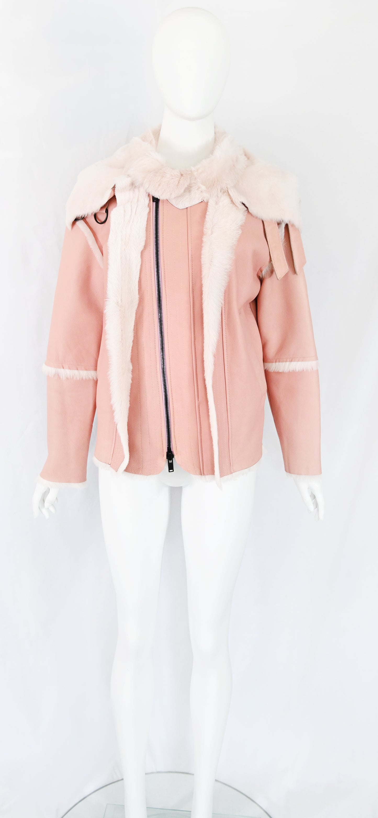 A.F. Vandevorst Fall 2016 Pink Leather Jacket