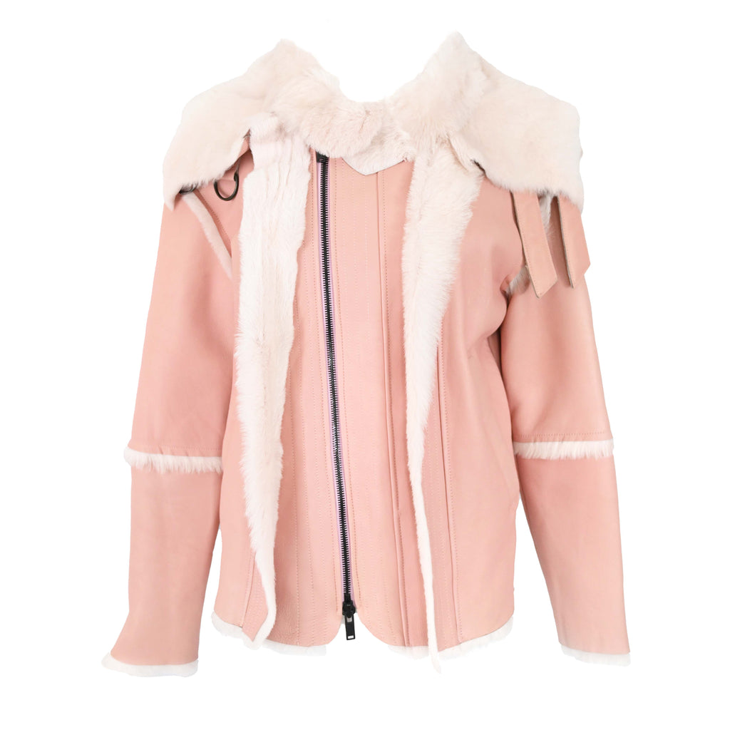 A.F. Vandevorst Fall 2016 Pink Leather Jacket