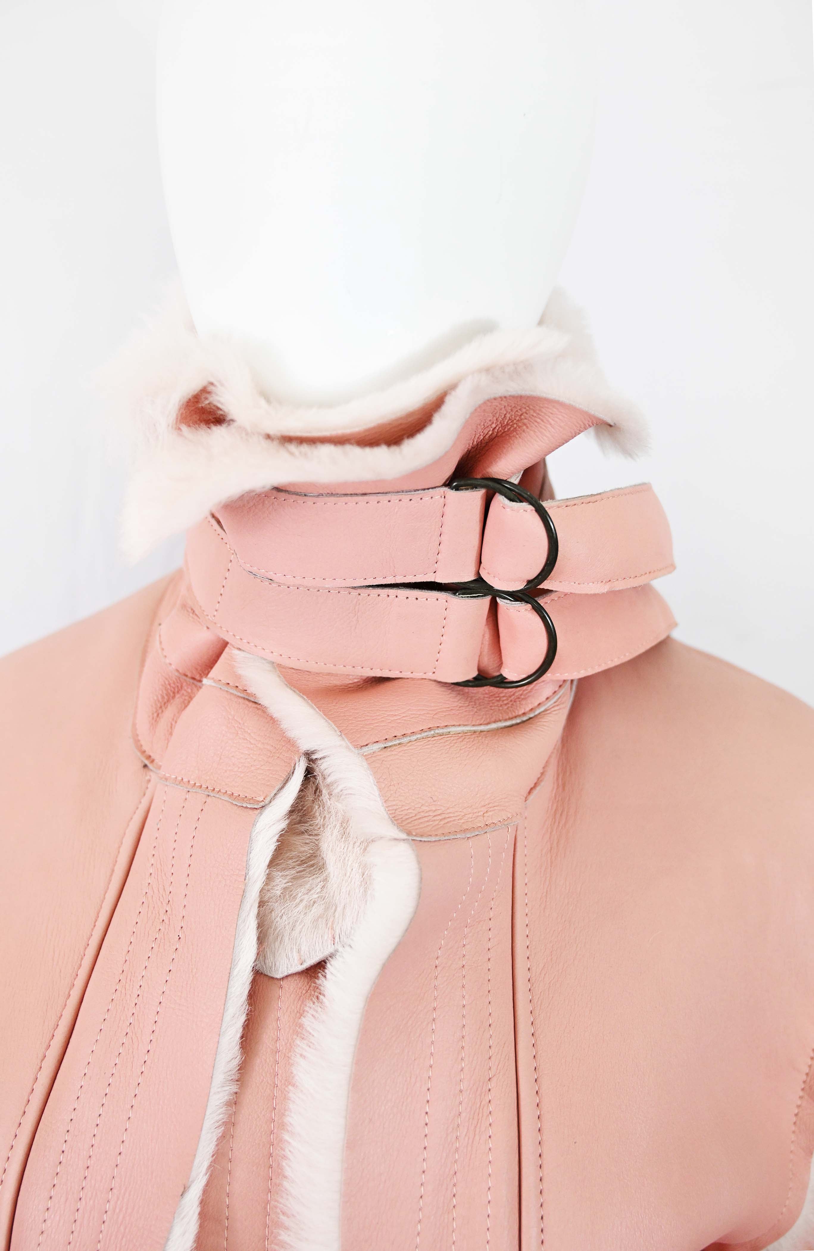 A.F. Vandevorst Fall 2016 Pink Leather Jacket