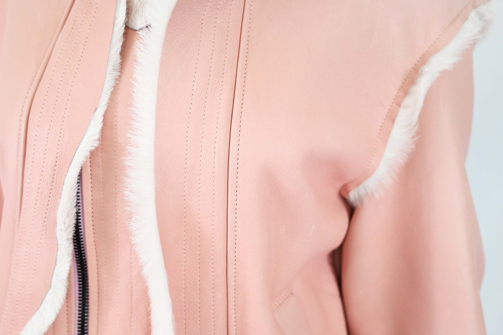 A.F. Vandevorst Fall 2016 Pink Leather Jacket