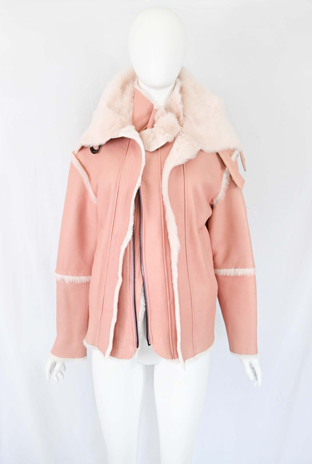 A.F. Vandevorst Fall 2016 Pink Leather Jacket
