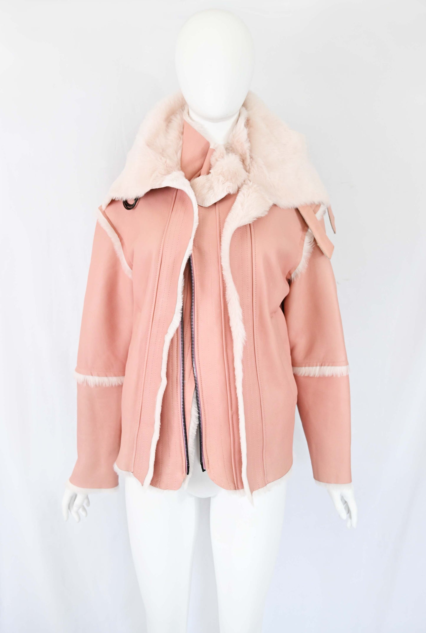 A.F. Vandevorst Fall 2016 Pink Leather Jacket