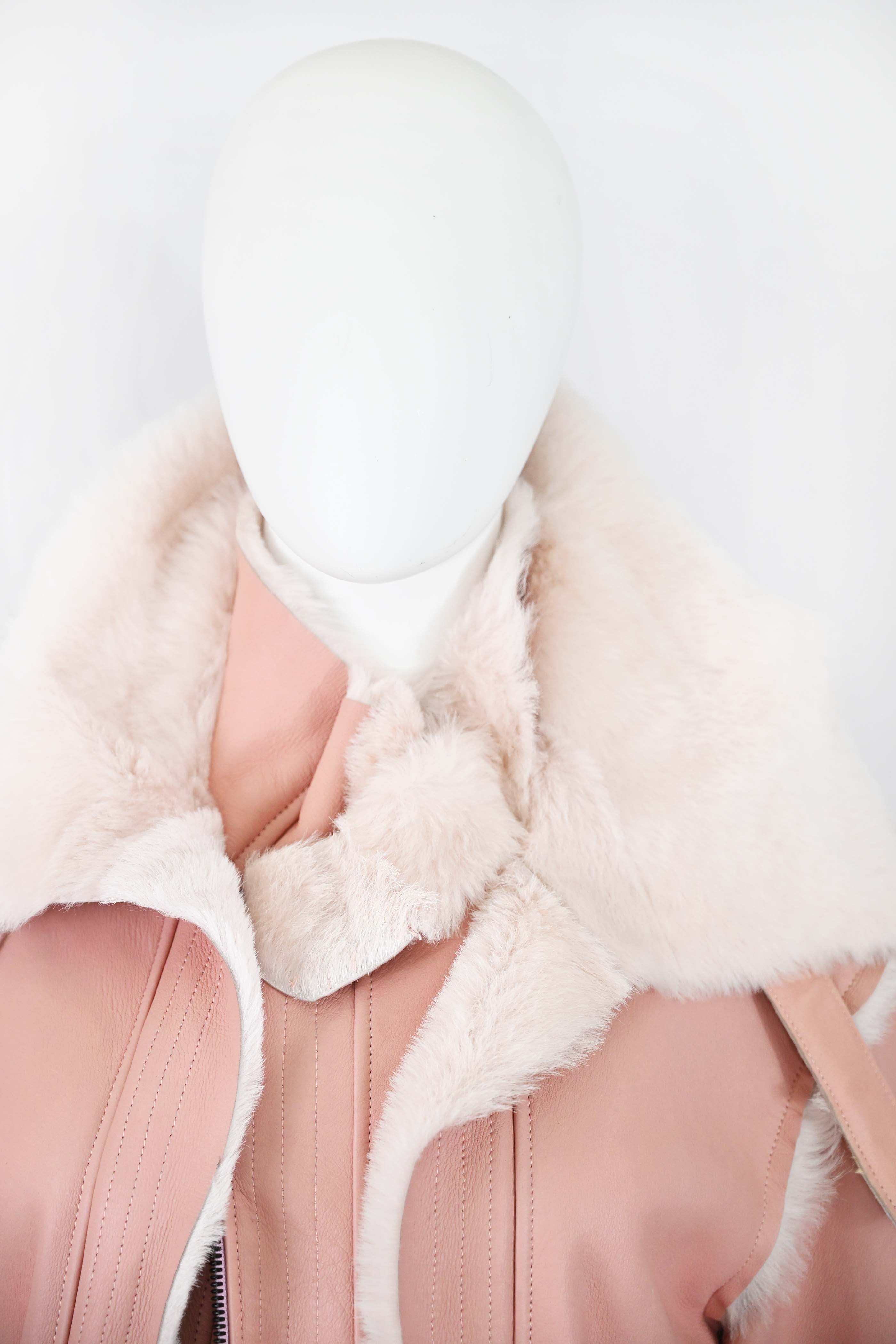 A.F. Vandevorst Fall 2016 Pink Leather Jacket