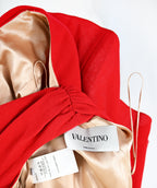 Valentino Pleat Wool Dress with Bows