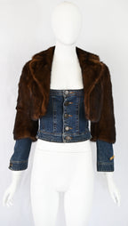 Dsquared2 Fall 2005 Denim Mink Bustier Jacket