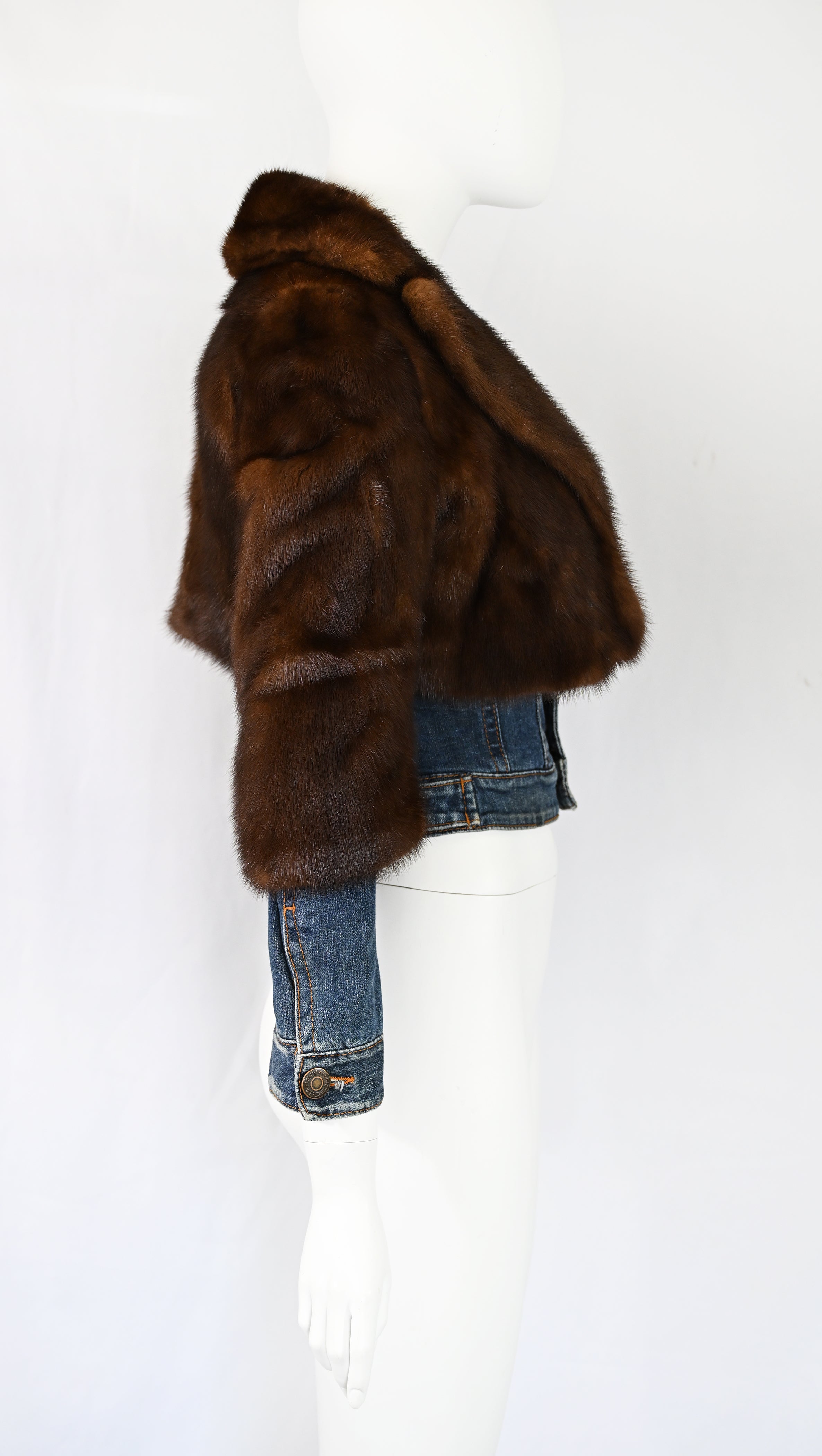 Dsquared2 Fall 2005 Denim Mink Bustier Jacket