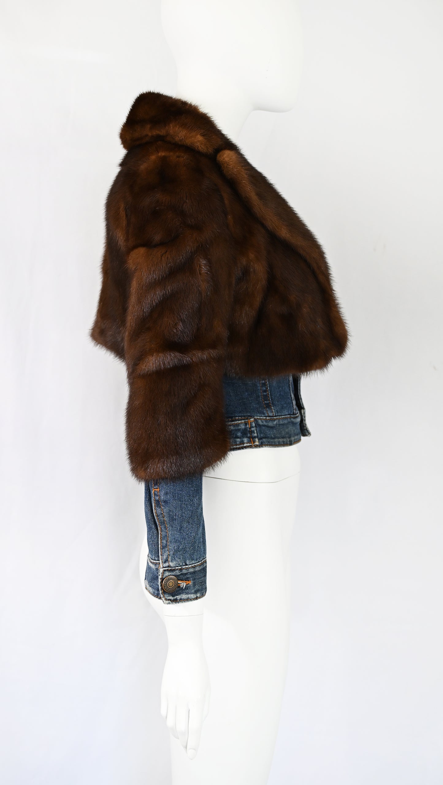 Dsquared2 Fall 2005 Denim Mink Bustier Jacket