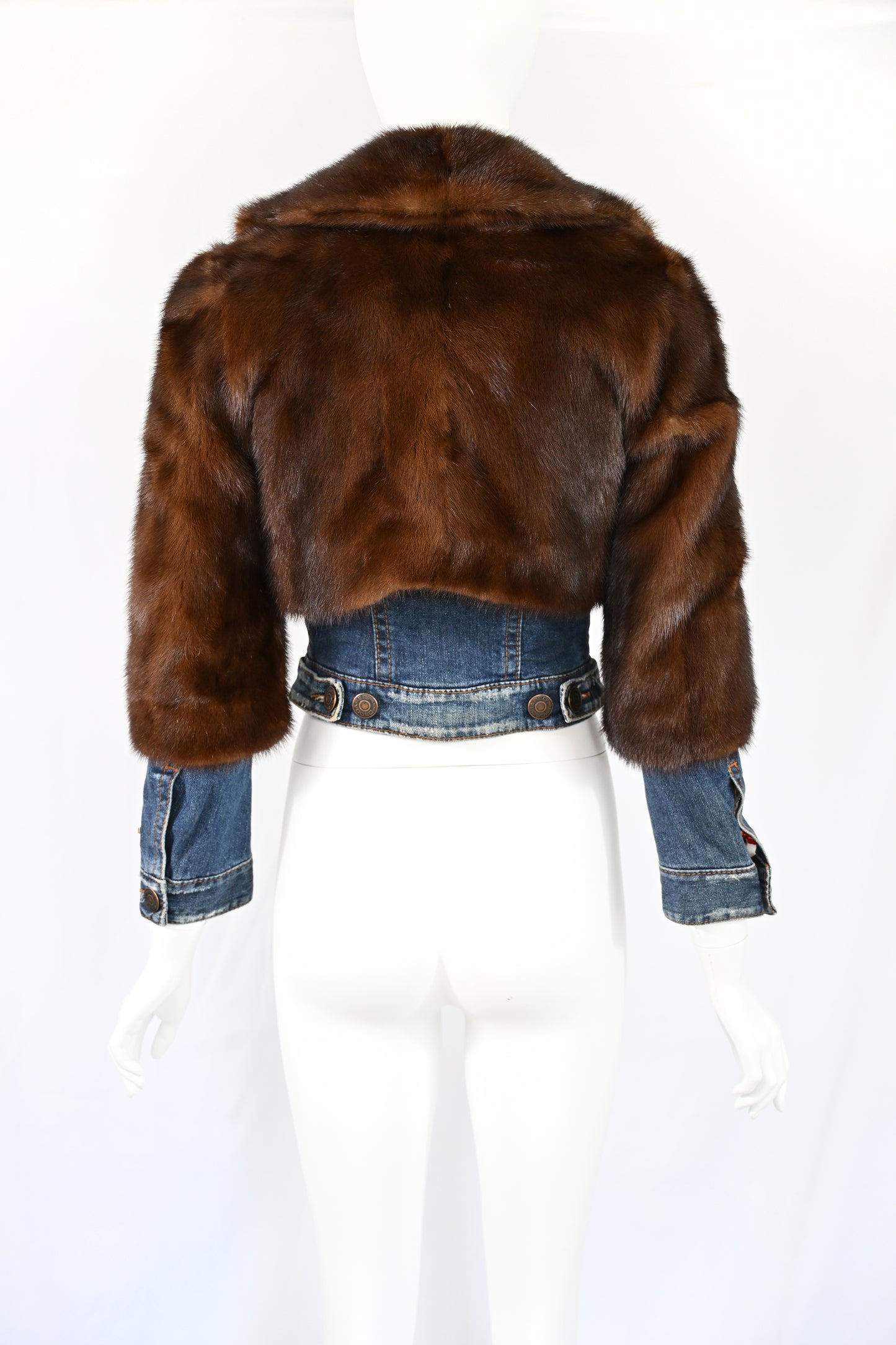 Dsquared2 Fall 2005 Denim Mink Bustier Jacket