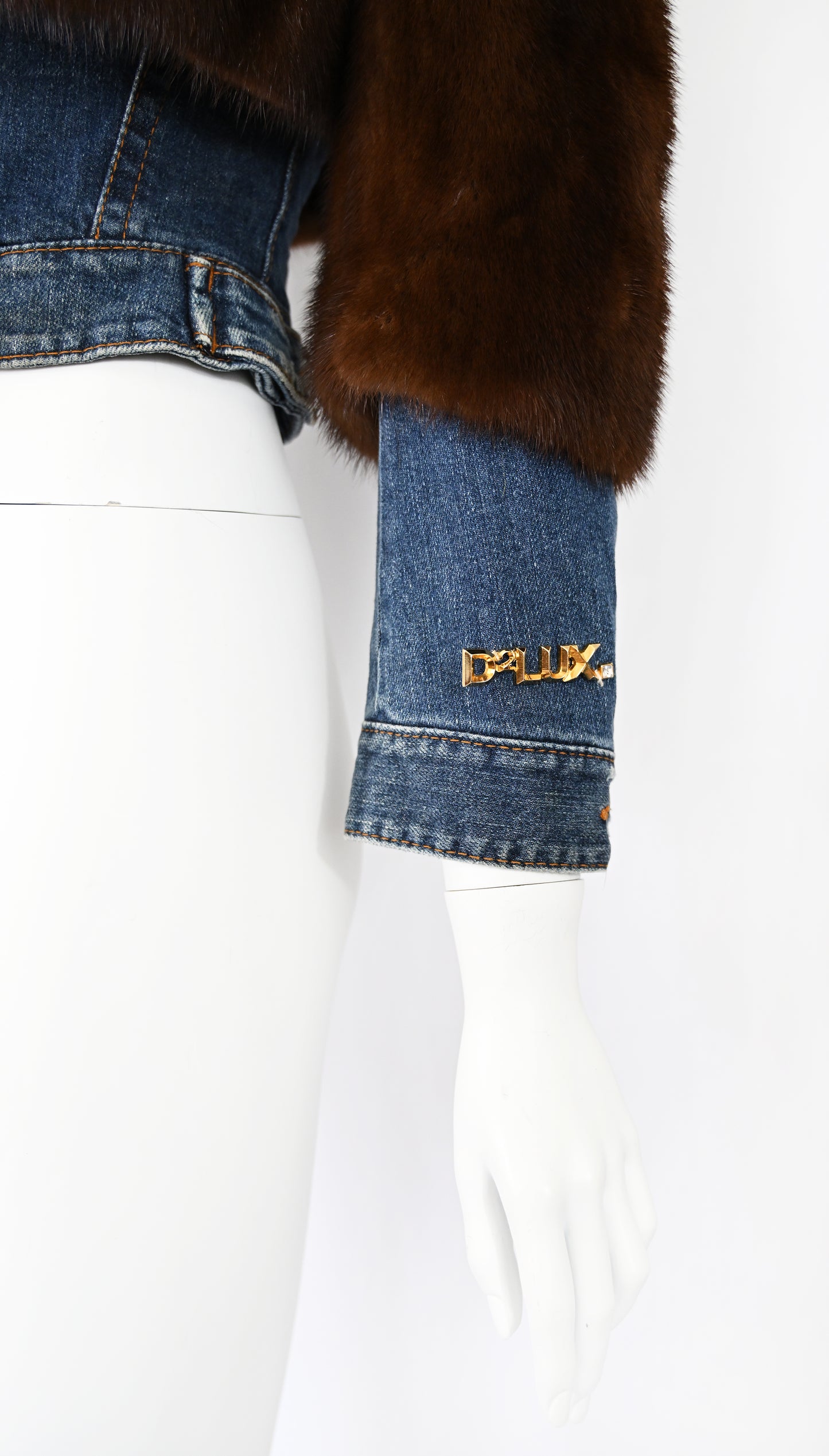 Dsquared2 Fall 2005 Denim Mink Bustier Jacket