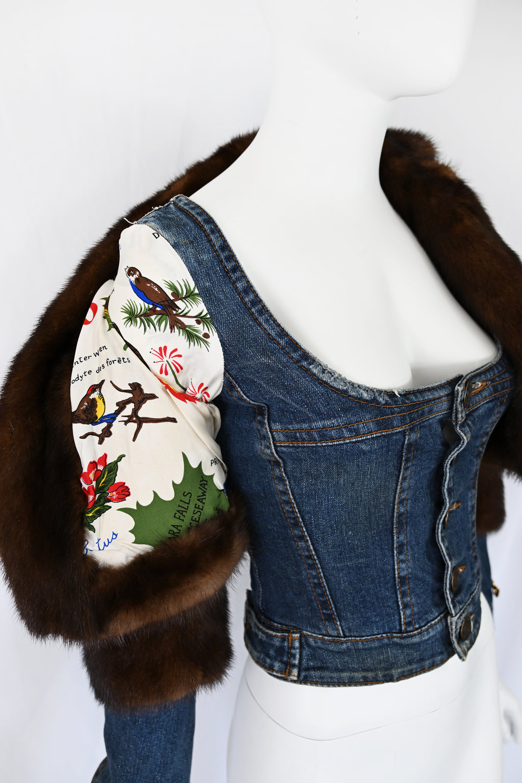 Dsquared2 Fall 2005 Denim Mink Bustier Jacket