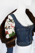 Dsquared2 Fall 2005 Denim Mink Bustier Jacket