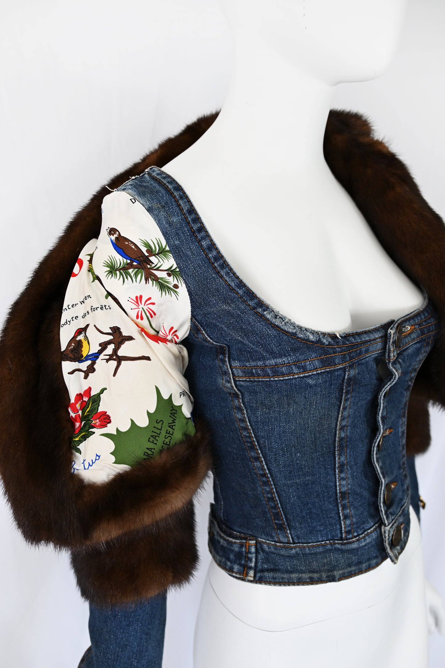 Dsquared2 Fall 2005 Denim Mink Bustier Jacket