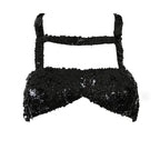 Prada FW 1992 Flower Paillette Embellished Harness Bra