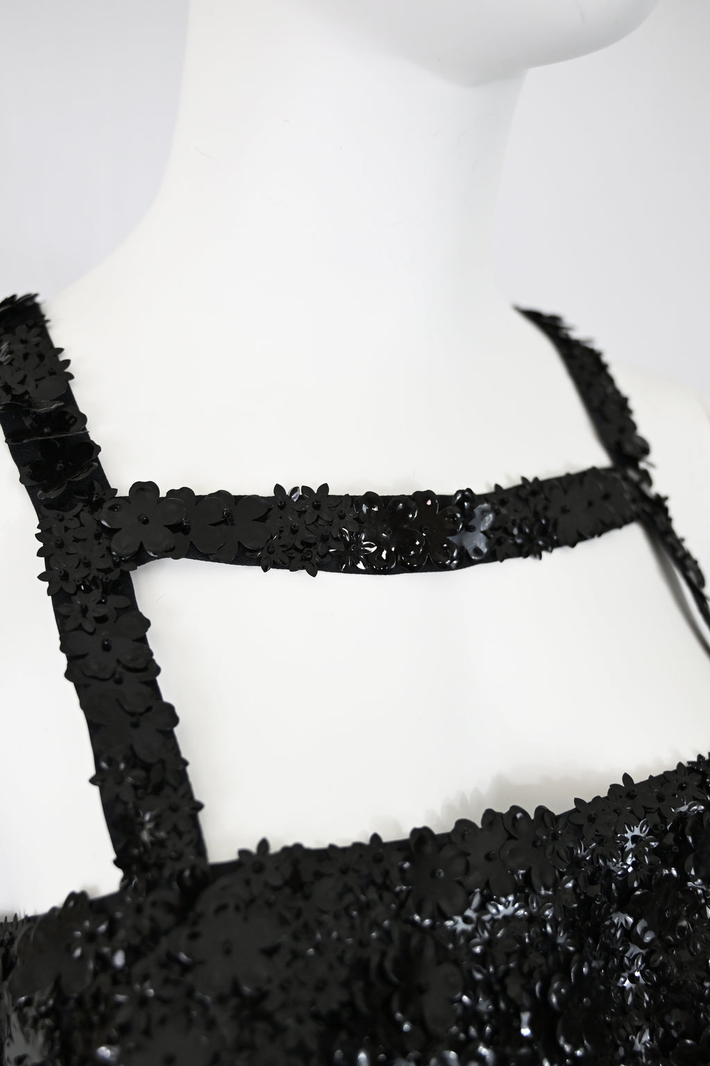 Prada FW 1992 Flower Paillette Embellished Harness Bra
