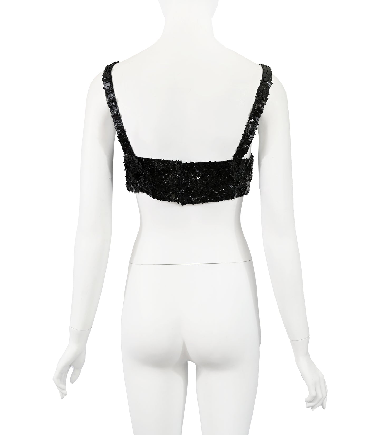 Prada FW 1992 Flower Paillette Embellished Harness Bra